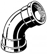 Profipress XL Curva a 45° FF, con SC-Contur, di rame, modello 2426XL Profipress XL Curva a 45° FF, con SC-Contur, di rame, modello 2426XL